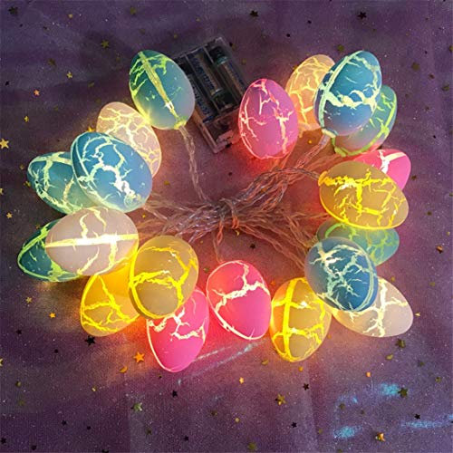 Ostereier LED Lichterketten, 3 Meter 20LED Ostereier Lichter, Batteriebetriebene Lichterkette für zu Hause Hochzeit Geburtstagsfeier Osterfeier Dekoration