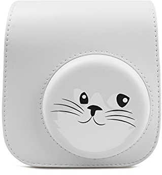 Rieibi PU Leder Mini 11 Hülle, Tasche für Fujifilm Instax Mini 11/Mini 9/Mini 8/Mini 8+, Kameratasche für Sofortbildkamera mit verstellbarem Schultergurt