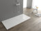 Piatto doccia ultra slim, in smc effetto pietra bianco h 2,6cm Sicena Plaget (70x160 cm)
