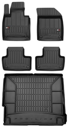 OMAC Fußmatten & Kofferraumwanne Set für Volvo XC60 2017-2025 Gummi Schwarz 5X
