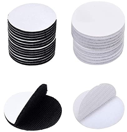 Klettpunkte Selbstklebend, 60 Stück Arlent Klebe Punkte Self Adhesive Klett Klebepunkte Geeignet Durchmesser für Papier Kunststoff Glas Leder Metall Kleidungsstücke (30Paar, 30mm)