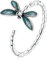 NewL Verstellbarer Libellen-Ring, 925er-Sterlingsilber, offener Tierring, niedlicher Tierring, Libellen-Schmuck für Damen, Teenager, Mädchen, Sterling Silber