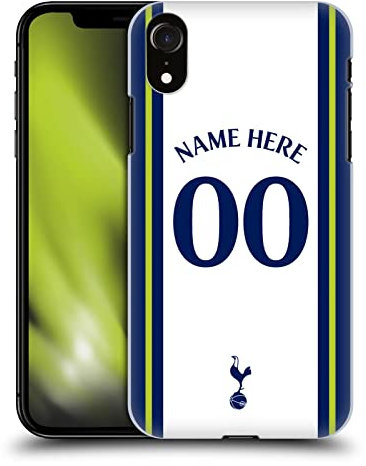 Head Case Designs Officially Licensed Custom Customised Personalised Tottenham Hotspur F.C. Home 2022/23 Kit Hard Back Case Compatible With Apple iPhone XR