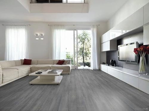 PVC Bodenbelag Vinylboden in sanftem Holz Design, Zuschnitt (5m breit, 5m lang)