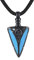 CUOKA MIRACLE Kette Herren Schwarz 925 Sterling Silber Blau Opal Pfeil Anhänger Halskette Punk Pfeilspitze Schmuck Valentinstag Geschenke für Mann Damen Bruder