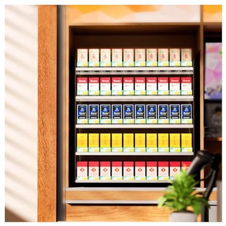 Rygcrud Supermarkt-Regale Vitrine, Theke & Wandhalterung Organizer-Halter Zigaretten Feuerzeuge Gummis, Klares Acryl Einzelhandelsregal, Zusammenstellen (Farbe : klar, Größe : 43.5x28.4x24.5cm)