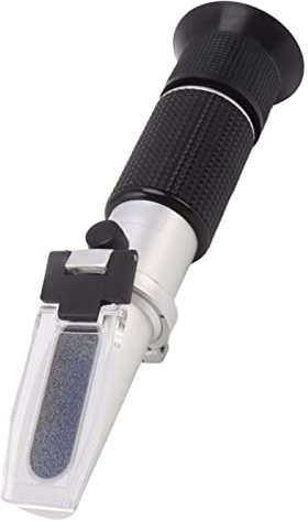 Wifehelper Milchmessgerät Refraktometer Dichtemessgerät Automatischer Detektor Refraktometer Warmkompensation Handheld 0 20 Milch für Aluminium-Refraktometer