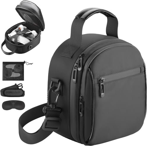FOREGOER Tragetasche Kompatibel Mit VR 3 / VR 2 / Vision Pro, Gaming-Headset und Touch-Controllern, Reisetasche Mit Objektivabdeckung für Zubehör