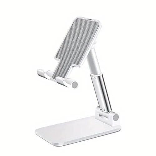 RJP Fully Foldable Angle Height Adjustable Phone Stand Desk Mount iPhone Charger Stand, iPad Holder, and Tablet Stand Perfect Office Accessory and Mobile Phone accessories for Filming