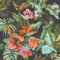 Rasch Vasari 539059 Papier peint Motif oiseaux paradisiaques Noir