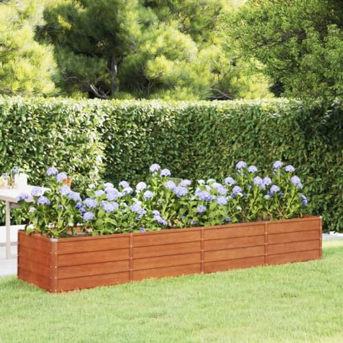AUUIJKJF Home Outdoor OthersGarden Hochbeet Rostig 320x80x45cm Cortenstahl