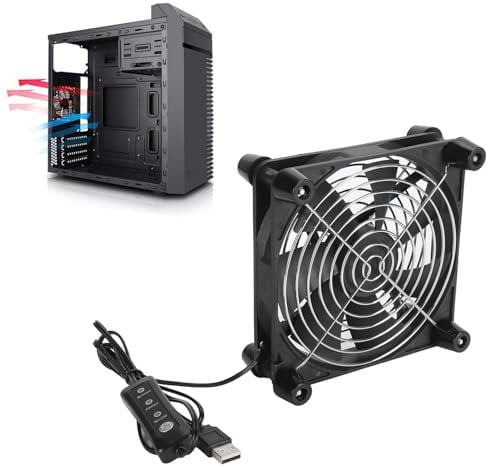 140mm USB Computer Fan, 5V USB Powered Silent Fan for Computer Cases, 2800RPM Portable Computer Case Cooling Fan