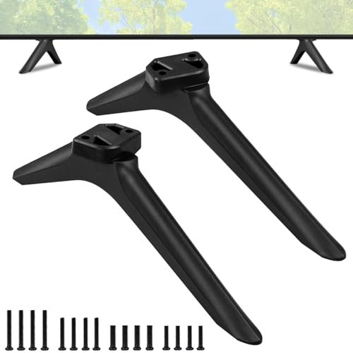 Maozhren TV Legs for Toshiba TV Stand Replacement, Only for Toshiba 43C350LU 50C350LU 55C350KU 55C350LU, for 43 50 55 Toshiba TV Legs with Screws Set, Easy to Install, Black