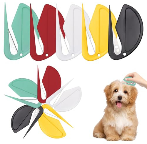 TECHEEL 10 Stück Pet Knotting Comb Entfilzungsmesser Katze Knotenkamm Entfilzungswerkzeug für Hunde Entfilzer mit Stahlklinge Pet Knot Opener Haarentfernungskamm für Katze Hund Haustier