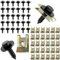 zrfgbxim 60 STK Blechmutter Schraube Mutter Clip Kit: 30 KFZ Karosserieschrauben 30 U Typ Kotflügelclip Blechmuttern Befestigung Clips, Karosserie Klemmen Schnappmutter Set, Blechschrauben