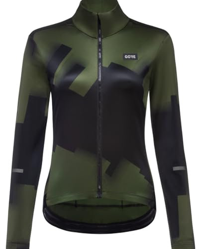 GOREWEAR Progress Thermo Trikot Damen, Black/Utility Green, 42