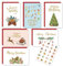 Weihnachtskarten mit Umschlag Set, 24 Stück Weihnachtskarten A6 Klappkarten Weihnachten, 24 Stück Christmas Cards mit 24 Rot Umschlägen und 1 Aufkleber