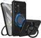 Handyhülle für Samsung Galaxy S24 Hülle mit S24 Schutzfolie, mit Mag-safe 360 Grad Magnetisch Metall Ring Ständer Matt PC TPU Galaxy S24 Handytasche Case Stoßfest Schutzhülle für Samsung S24 (Schwarz)