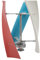 400W Windkraftanlage 12V Kompakte Vertikale Windgenerator Dreifarbig Windturbine Windkraft Mit Controller Vertikale Rotorblätter, für Boote, Pavillons, Hütten