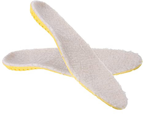FRCOLOR Dicke Warme Einlegesohlen Aus Hochwertigem Lammflausch Atmungsaktiv Und Rutschfest Thermoisolierend Für Winterschuhe Druckentlastung Für Damen Und Herren Beige