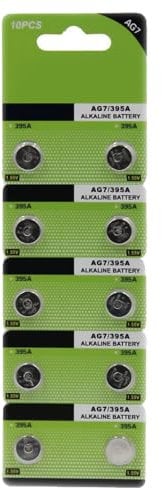 Pilas de botón AG7/LR927/395 Baterías de botón de durabilidad para uso diario, voltajes estables para electrónica pequeña