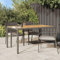 Outdoor Esstisch Gartentisch Holz Terrassentisch 150x90x75cm Poly Rattan und Holz Grau für Hof Bistro Rasen