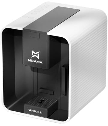 MEAMA Versatile Kaffeekapselmaschine Kompatibel mit Nespresso-Kapseln (37 mm) Espresso Multi Kapseln für Kaffee und Tee, weiß, 5 Tassengrößen, Heiße und Kalte Getränke (Weiss)