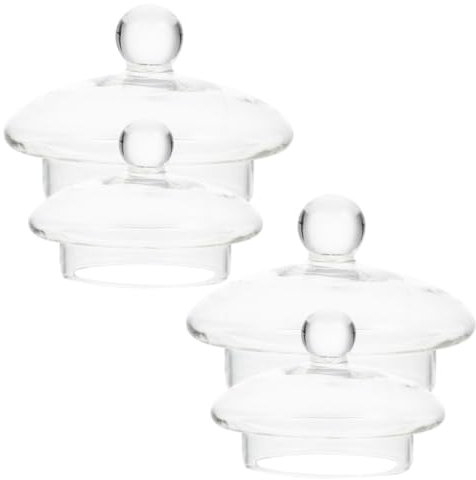 Homoyoyo Abnehmbare Teesiebdeckel Glas Teefilterdeckel Für Losen Tee Teekannen Ersatz 7,5cm 8,2cm Satz Bpa Frei Vielseitig Einsetzbar