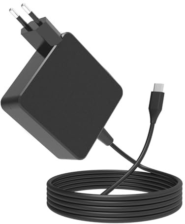 65W Laptop Ladekabel USB C Netzteil Ladegerät für HP EliteBook x360 Spectre X360 Envy Elite x2 Lenovo Thinkpad Huawei Matebook Dell Latitude Universal Chromebook 45W Schnelllade Netzadapter