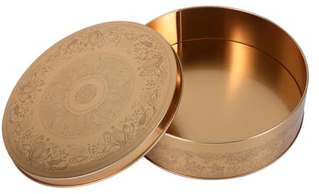 PRETYZOOM 5 Stück Tortenschachtel Süßigkeitenbehälter mit Deckel Gestell Korb aufbewahrungsbehälter Blechdose hochzeitsgeschenke Hochzeitsdeko Dessertbehälter Dessert Fall Weißblech Golden