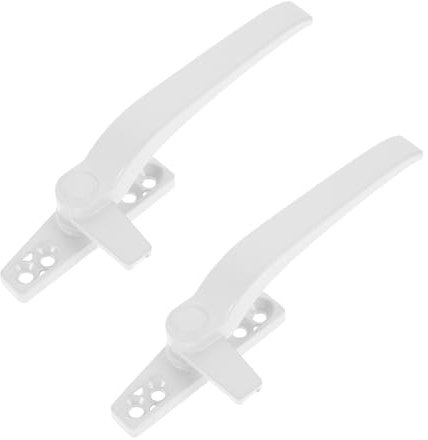 HOMSFOU 2 Stück Fenstergriff Ersatz Beschläge für Flügelfenster WAHR Griffe ziehen doppelt pull up grips door handle Kurbelfenster Fenster zieht Schärpenlifte Aluminiumlegierung Weiß
