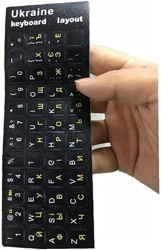 Ukrainian Keyboard Stickers,Replacement Ukrainian Caps Covers for Computer,PC,Desktop,Laptop,NotebookHandy and Professional Computer Keyboard Covers,Keyboards Accessories