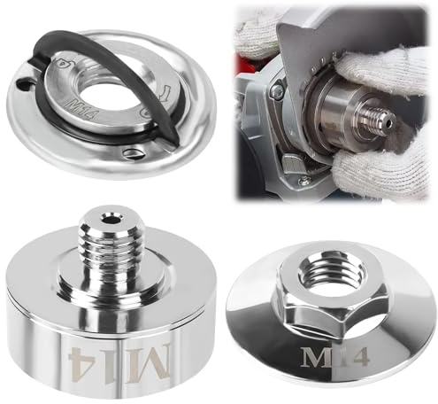 X-LOCK Adapter auf M14, Schnellspannmutter M14 für Winkelschleifer, Modifizierter Adapter mit M14 Flansch Kontermutter für Diamantbohrer, Schneidmesser, Winkelschleifer Schneidklinge
