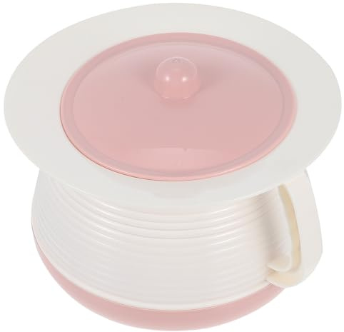 Tofficu Pot D'urine de Nuit Portable avec Couvercle, Plastique Épais Rose, Pot de Chambre pour Personnes Âgées et Garçon et Filles, Urinoir D'hôpital Pratique pour Usage Familial,