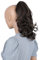 CAISHA 35cm Haarteil Helena Zopf Haarverlängerung mit Butterflyklammer Voluminös Gewellt Dunkelbraun H131