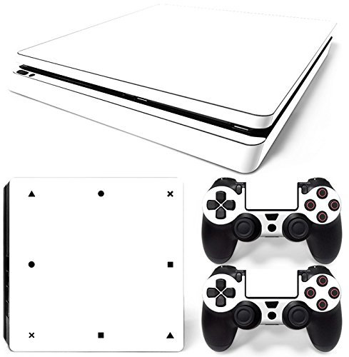Mcbazel Pattern Stickers Autocollants de Peau de Vinyle pour PS4 Slim (Blanc)