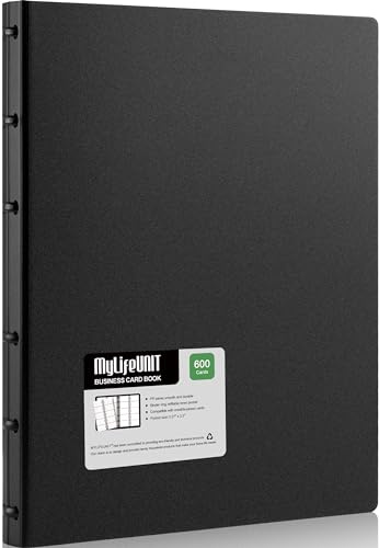 MyLifeUNIT Porte-cartes de visite, 600 cartes de visite (noir)