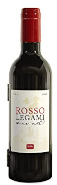 Legami - Set da Vino, Include Cavatappi, Anello Salva Goccia e Tappo Versatore, Custodia a Forma di Bottiglia, H 23,5 cm