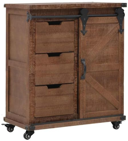 vidaXL Sideboard Massivholz Tanne 64x33,5x75 cm Braun