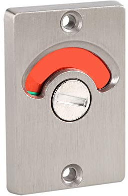 Hyuduo Verrouillage de La Serrure en acier Inoxydable Verrou de La Porte Du Verrou en acier Inoxydable Occupant Indicateur Vis Pour Salle de Bains Toilette,moraillon de porte