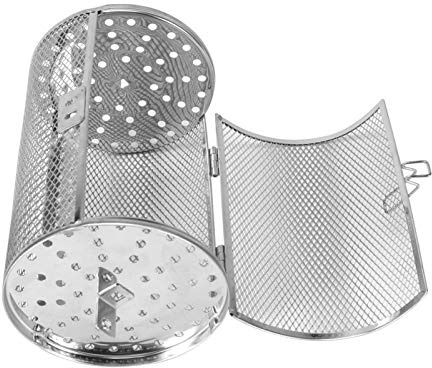 Negozio di Barbecue in Acciaio Inossidabile Bakeware Cesto girarrosto, di casa di caff¨¨ Barbecue Grill Tamburo per girarrosto, Dadi da Forno Cestino di Arachidi 12 * 18 cm