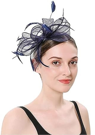 Fascinator Hüte Braut Schleier Kopfbedeckung Damen Mädchen Haar Clip Accessoire Cocktail Party Haarklammer Klassisch Elegant Kopfschmuck 20er Jahre Stirnband Feder Hochzeit Haarschmuck Kirche Tea