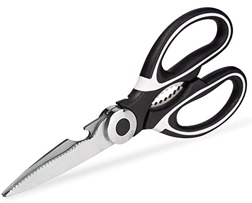 Heavy Duty Kitchen Scissors, Sharp Kitchen Scissors Multipurpose Utility Stainless Steel Scissor, Kitchen Shears for Chicken, Poultry, Fish, Meat, Vegetables, Herbs, BBQ, Bones, Flowers, Nuts
