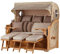 bene living Strandkorb-Set Königssee 3-Sitzer Teak - PE Shell - Modell 510 - Liftersystem