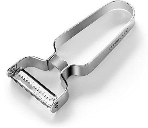 Forgast Pelador de Verduras Julienne | Acero Inoxidable | Horizontal | Cuchilla 5,5 cm | Longitud 12,5 cm | Para uso diario | Para hogar y restaurantes | Fácil de limpiar | Apto para lavavajillas