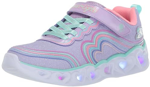 Skechers Unisex Kids Girls Trainers, Lavender Sparkle Mesh Multi Trim, 11.5 UK