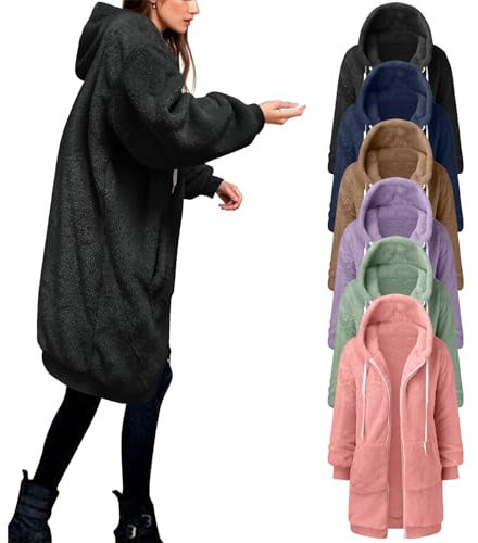 Viunychn Fleecejacke Damen Mit Kapuze