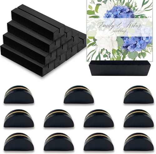 WDZGX Kartenhalter Holz 20stk Tischkartenhalter Fotohalter für Heim Kaffeebar Laden Hochzeits und Postkarten Dekoration