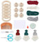 6 Set Christmas DIY Macrame Gnomes Kit, Christmas Tree Ornaments DIY Santa Claus Kit Cotton Santa Claus Gnome Making Supplies Xmas Macrame Hanging Ornament, Style 1