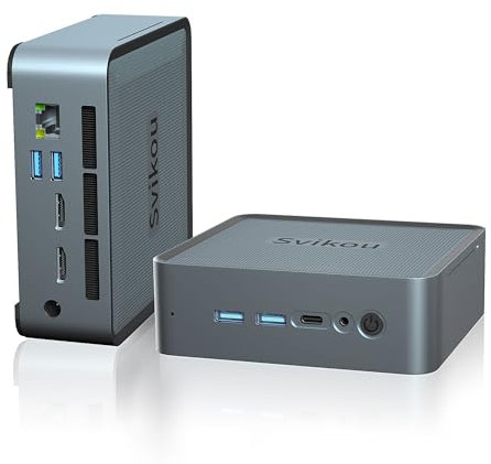 Svikou Mini PC 【Win 11Pro & Office 2019】 AMD Ryzen 7 5800U（up to 4.4GHz） 32GB DDR4 RAM 1TB NVMe SSD 8 Core Mini Desktop Computer Support Three Screen/4K HD Output/WiFi 6/BT 5.2/HDMI（32+1TB）
